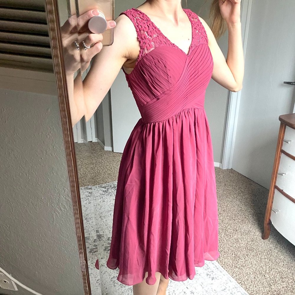 JJ's House A-Line Knee Length Chiffon Dress